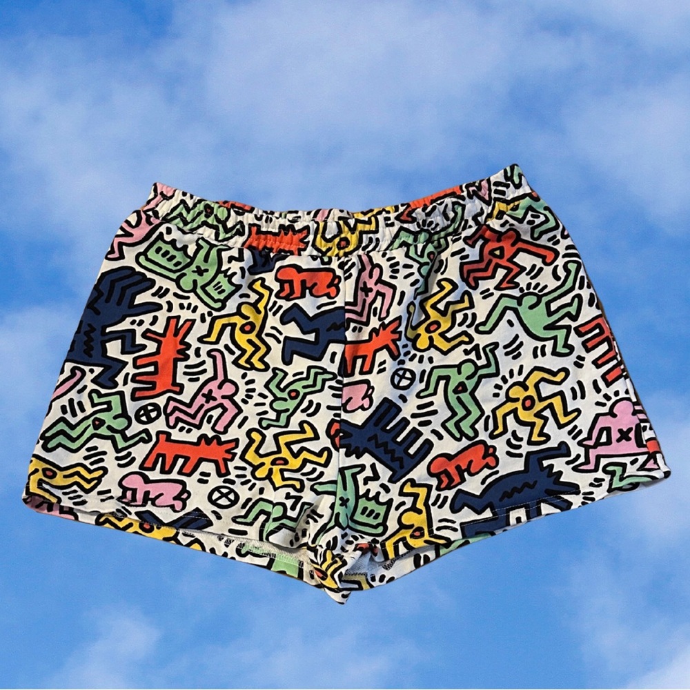Women’s Keith Haring Shorts Elastic Waist Size L